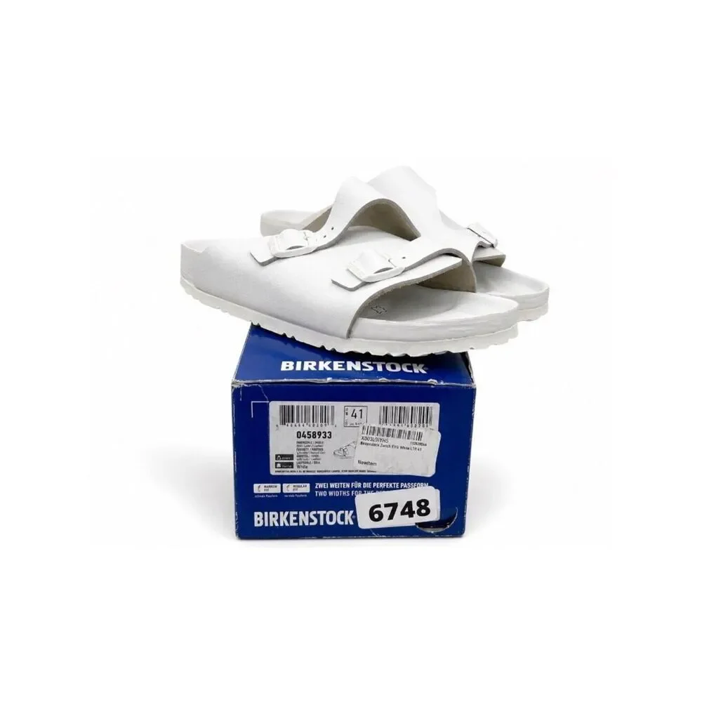 Birkenstock Zurich Exquisite Leather Sandals EU 41 White Leather